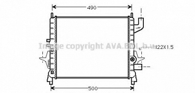 AVA QUALITY COOLING rta2238 -  Радиатор, охлаждение двигателя